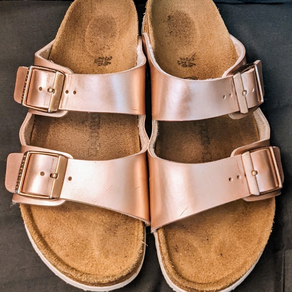Birkenstock Arizona Sandals ~ copper size 34
